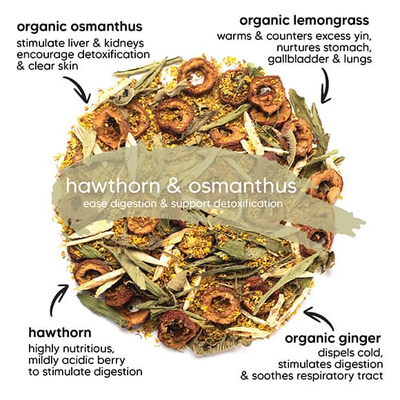 hawthorn & osmanthus tea - herbal tea mix - qisane