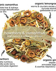 hawthorn & osmanthus tea - herbal tea mix - qisane