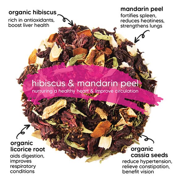 hibiscus & mandarin peel tea - qisane