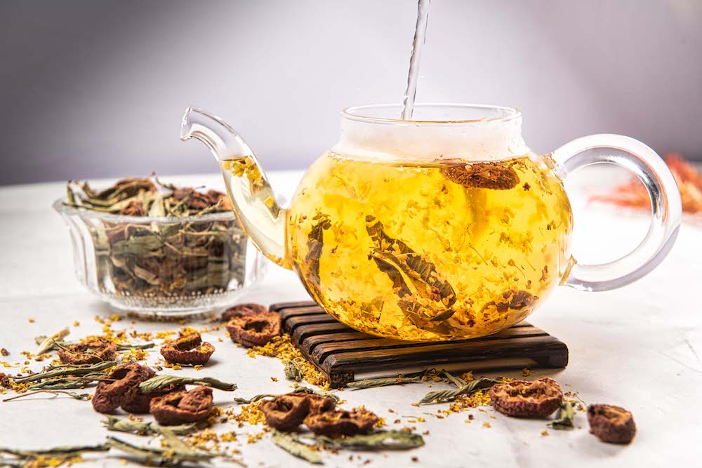 hawthorn & osmanthus tea - herbal tea mix